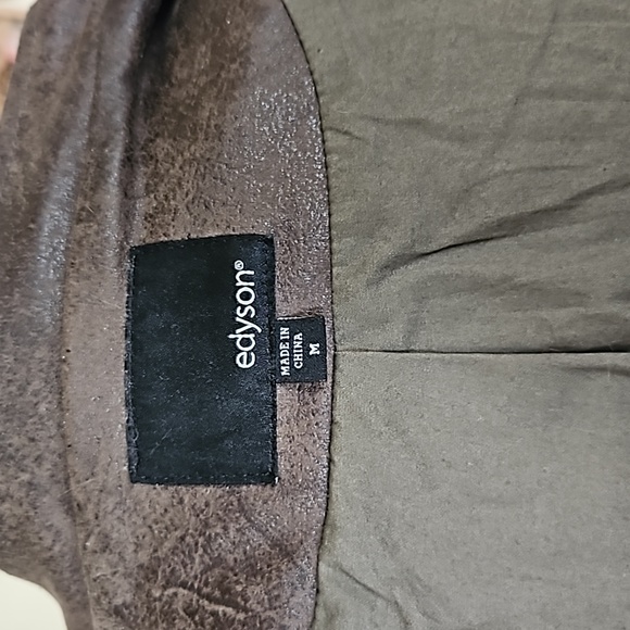 Faux Leather Lightweight Jacket - Picture 3 of 3